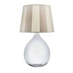 Cotton and parchment stripes plain lampshade by TMO